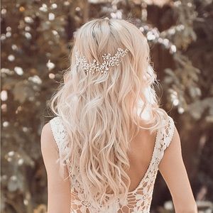 Crystal bridal / bridesmaid boho hair vine - like new!